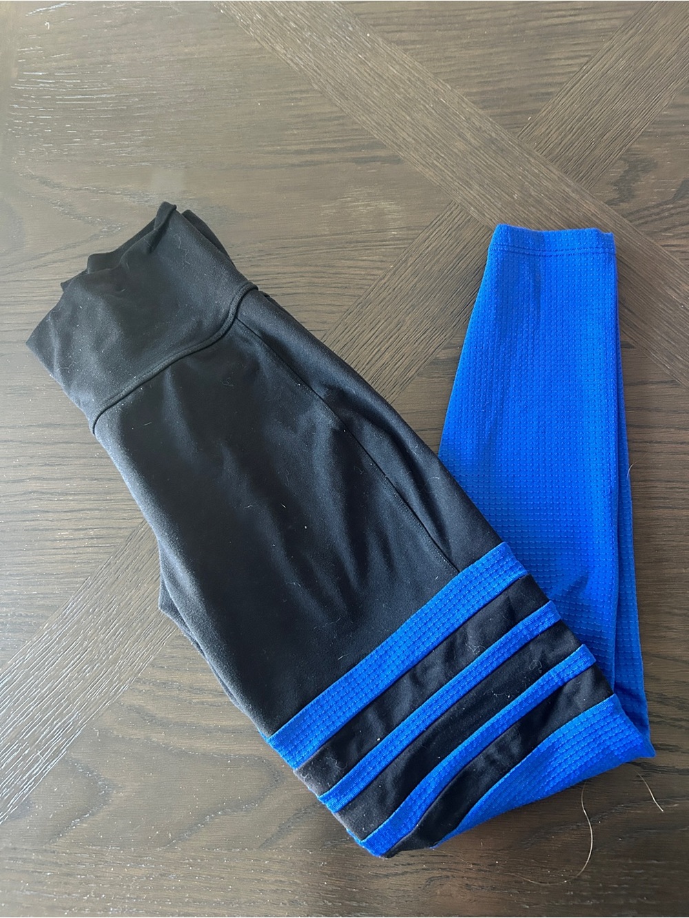 Bombshell Sportswear Black and Royal Blue Leggings
